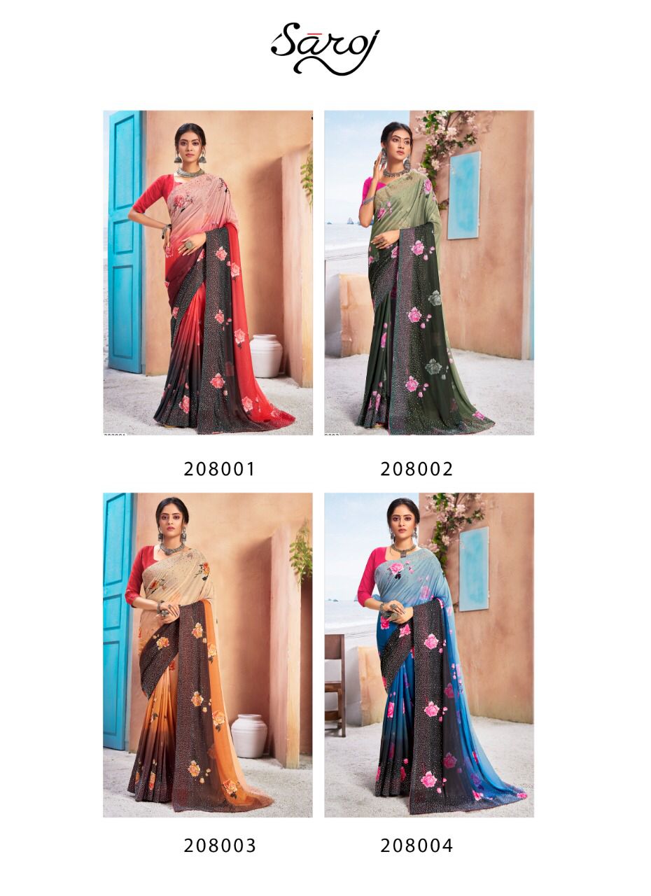 Saroj Monali 2 Festive Wear Designer Important Lycra Digital Printed Saree Collection